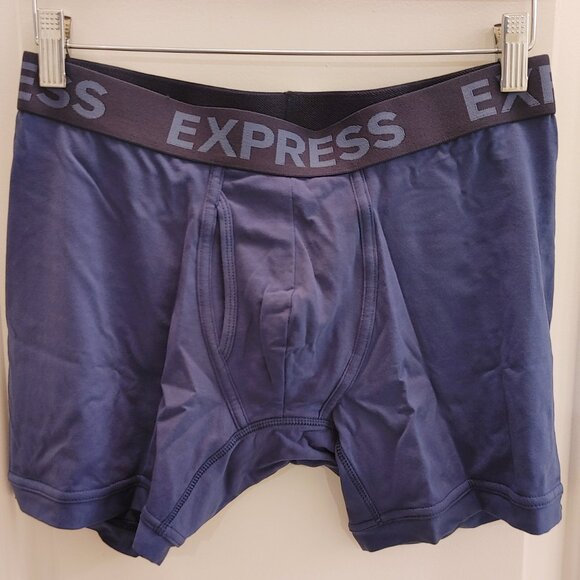 EXPRESS 2 Pack Comfort Cotton Boxer Briefs (Blue Floral & Blue Stone) - Medium - Picture 6 of 10